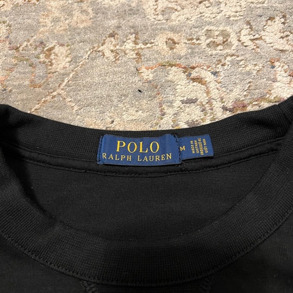 Ralph Lauren Men's Sweater in Black and Green with Gold Accents - Picture 6 of 7